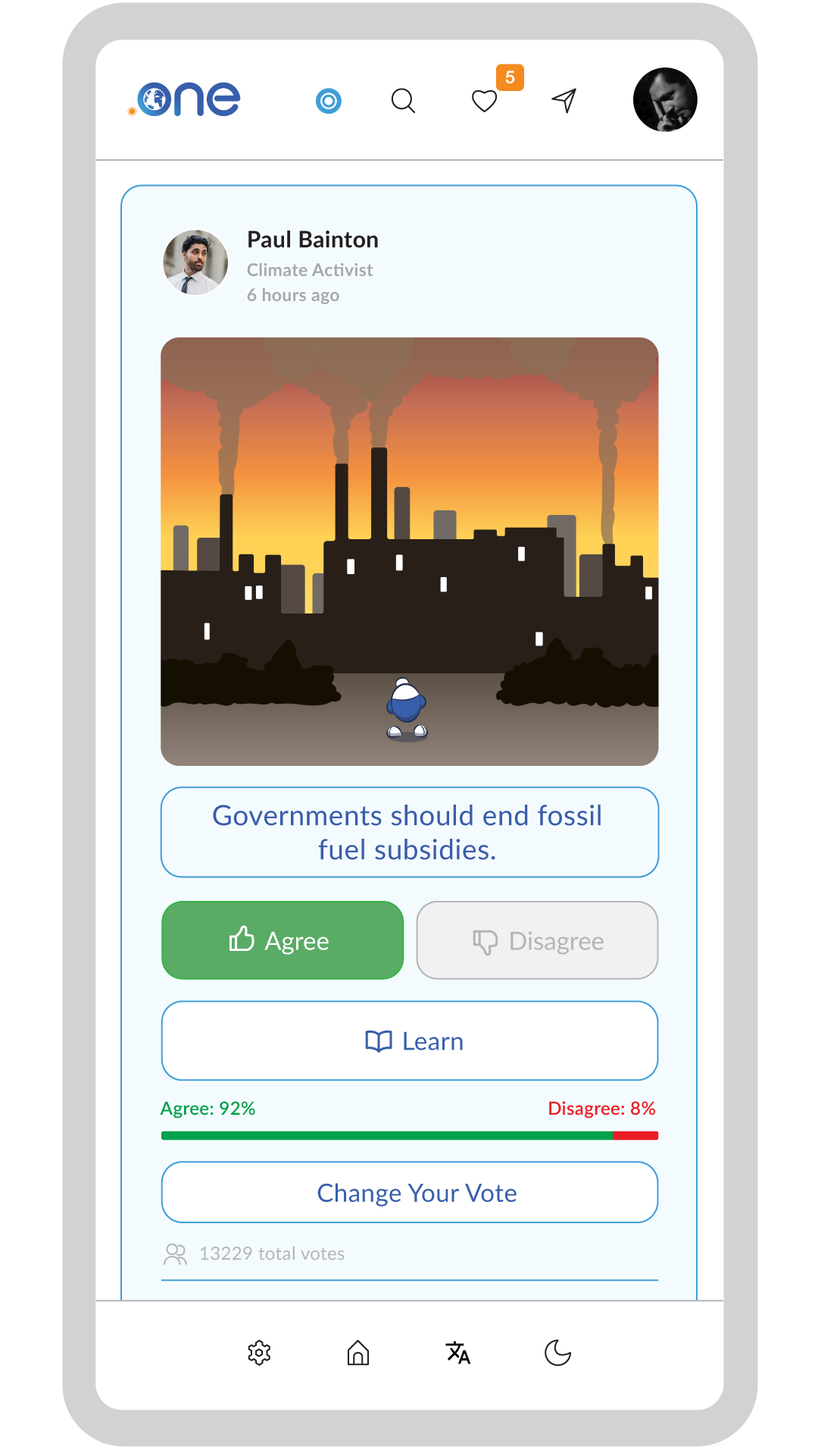 Poll agree state
